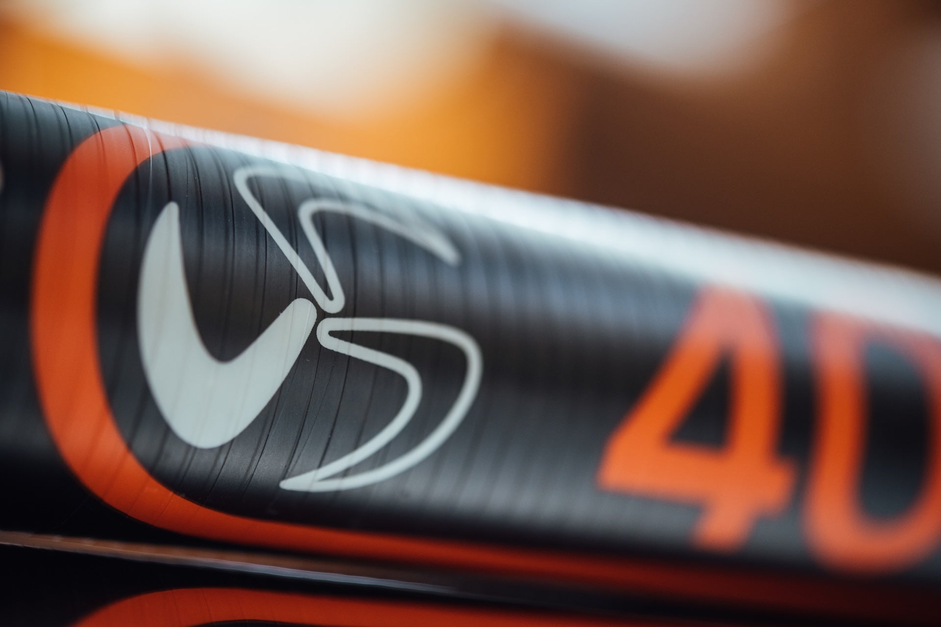 Close-up of a windsurf mast with carbon fibers